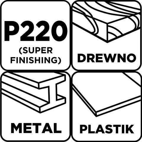 Csiszolópapír tépőzáras 93x230mm, P220, 5db, min.rendelés: 3db