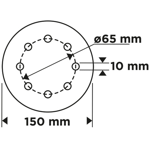 Csiszolókorong tépőzáras 150mm, P180, 8 lyukas, 5db