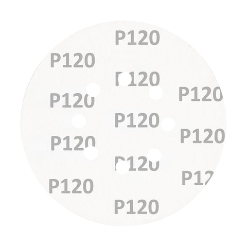 Csiszolókorong tépőzáras, 150mm, P120, 8 lyukkal, 5db, min. rendelés: 3cs