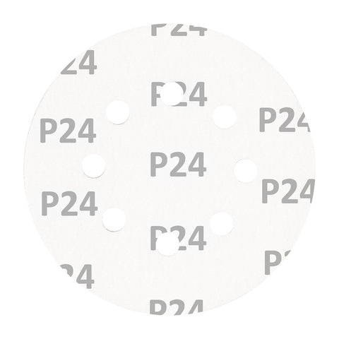 Csiszolókorong tépőzáras 125mm, P24, 8 lyukkal, 5db, min. rendelés: 3cs