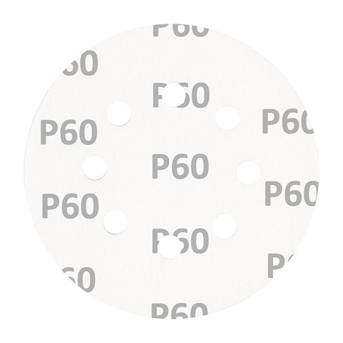 Csiszolókorong tépőzáras, 125mm, P60, 8 lyukkal, 5db, min. rendelés: 3cs