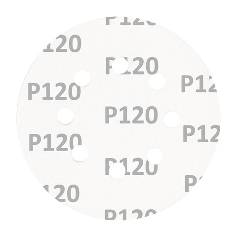 Csiszolókorong tépőzáras, 125mm, P120, 8 lyukkal, 5db, min. rendelés: 3cs