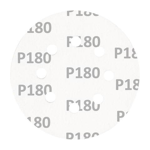 Csiszolókorong tépőzáras, 125mm, P180, 8 lyukkal, 5db, min. rendelés: 3cs