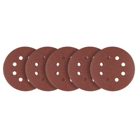 Csiszolókorong tépőzáras, 125mm, P180, 8 lyukkal, 5db, min. rendelés: 3cs