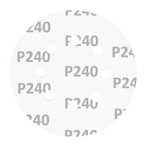 Csiszolókorong tépőzáras, 125mm, P240, 8 lyukkal, 5db, min. rendelés: 3cs