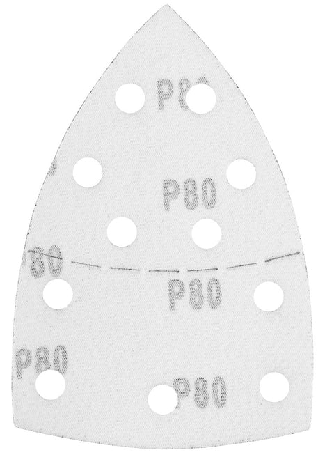 Csiszolópapír tépőzáras delta 102x152mm, P80, 11 lyukas, 5db, min. rendelés: 3cs