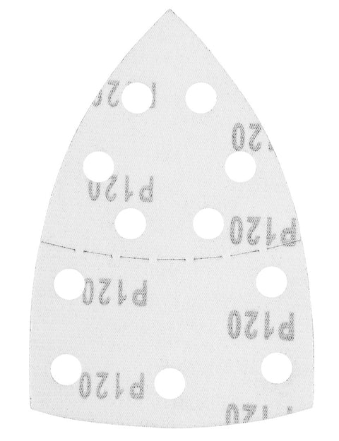 Csiszolópapír tépőzáras delta 102x152mm, P120, 11 lyukas, 5db, min. rendelés: 3cs