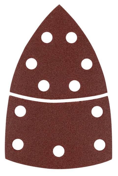 Csiszolópapír tépőzáras delta 102x152mm, P120, 11 lyukas, 5db, min. rendelés: 3cs