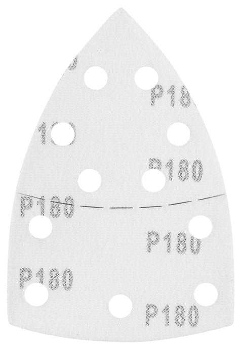 Csiszolópapír tépőzáras delta 102x152mm, P180, 11 lyukas, 5db, min. rendelés: 3cs