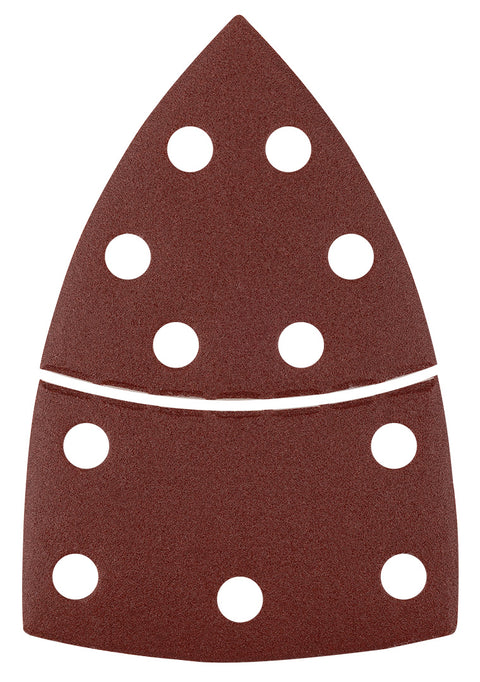 Csiszolópapír tépőzáras delta 102x152mm, P180, 11 lyukas, 5db, min. rendelés: 3cs