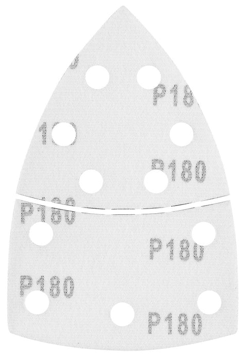 Csiszolópapír tépőzáras delta 102x152mm, P180, 11 lyukas, 5db, min. rendelés: 3cs