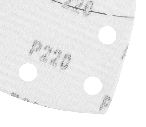 Csiszolópapír tépőzáras delta 102x152mm, P220, 11 lyukas, 5db, min. rendelés: 3cs