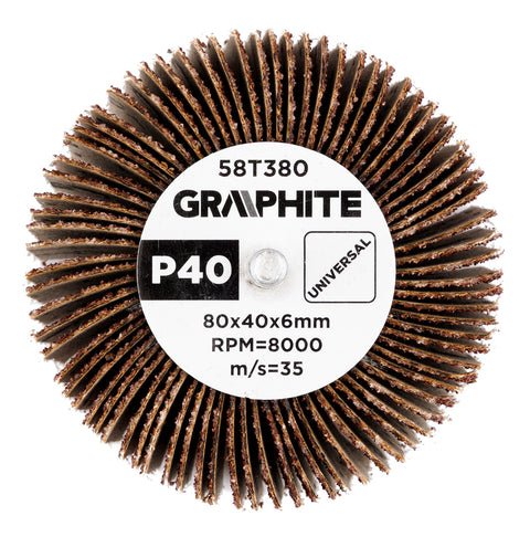 Csiszolókerék csapos 80x40x6mm, P40