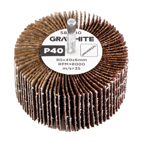 Csiszolókerék csapos 80x40x6mm, P40