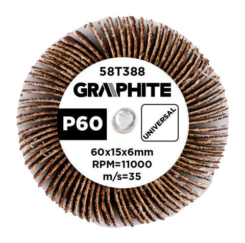 Csiszolókerék csapos 60x15x6mm, P60