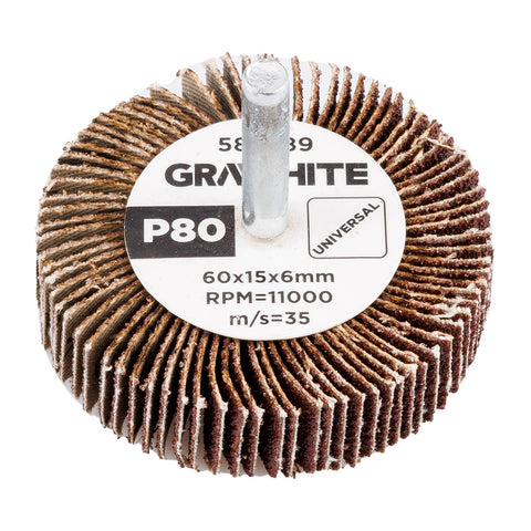 Csiszolókerék csapos 60x15x6mm, P80