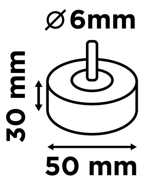 Csiszolókerék csapos 50x30x6mm, P60
