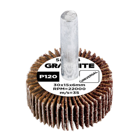 Csiszolókerék csapos 30x15x6mm, P120, min. rendelés: 3db