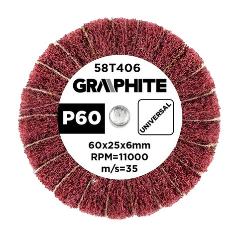 Csiszolókerék csapos 60x25x6mm, P60