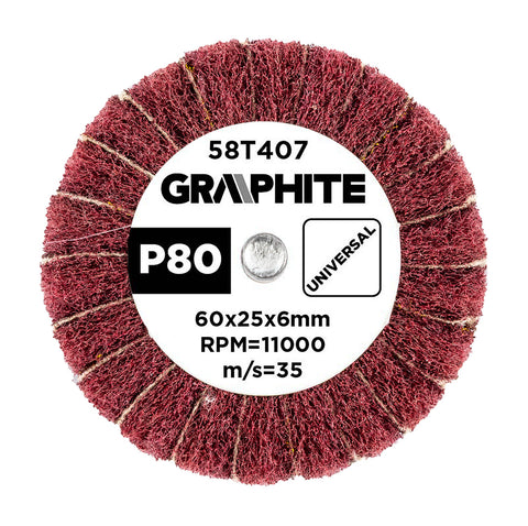 Csiszolókerék csapos 60x25x6mm, P80