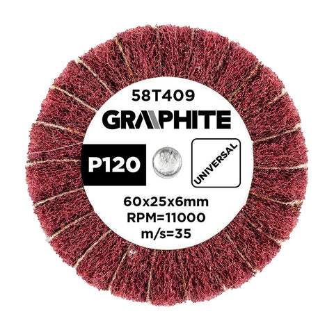 Csiszolókerék csapos 60x25x6mm, P120