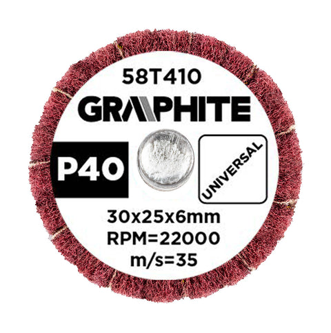 Csiszolókerék csapos 30x25x6mm, P40