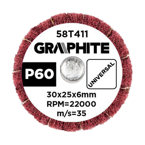 Csiszolókerék csapos 30x25x6mm, P60
