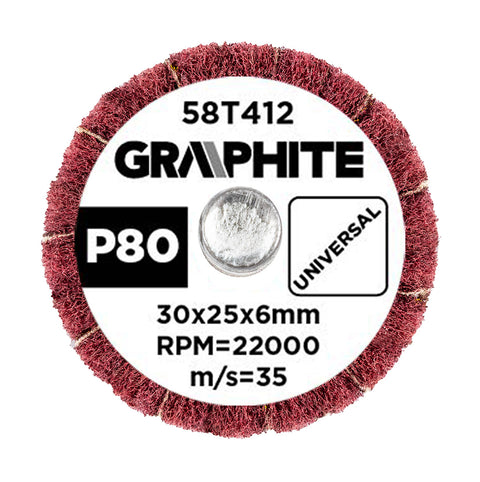 Csiszolókerék csapos 30x25x6mm, P80