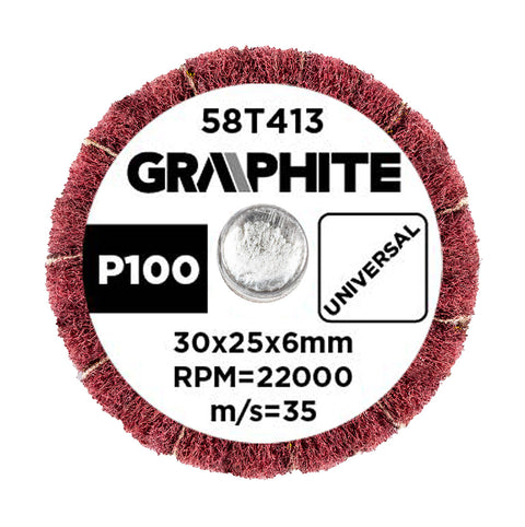 Csiszolókerék csapos 30x25x6mm, P100
