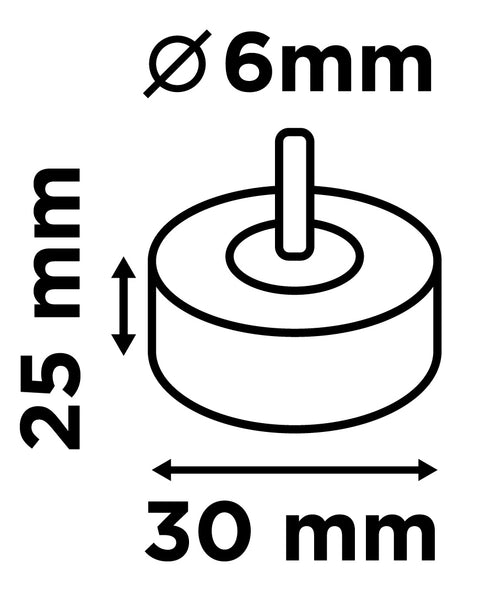 Csiszolókerék csapos 30x25x6mm, P100