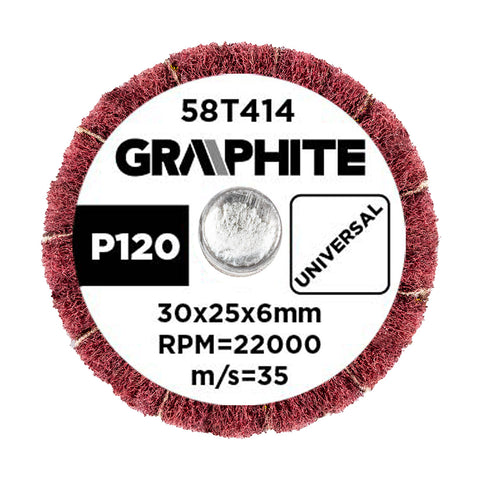 Csiszolókerék csapos 30x25x6mm, P120
