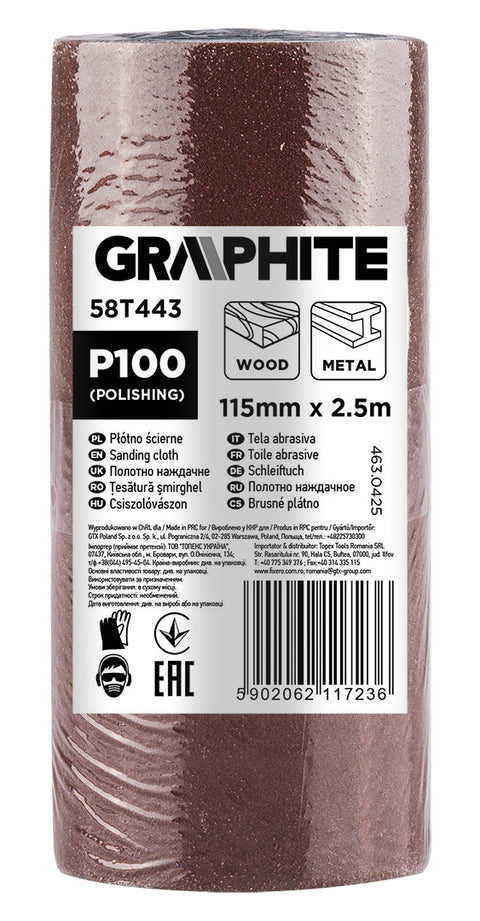 Csiszolóvászon tekercs 2,5mx115mm, P120