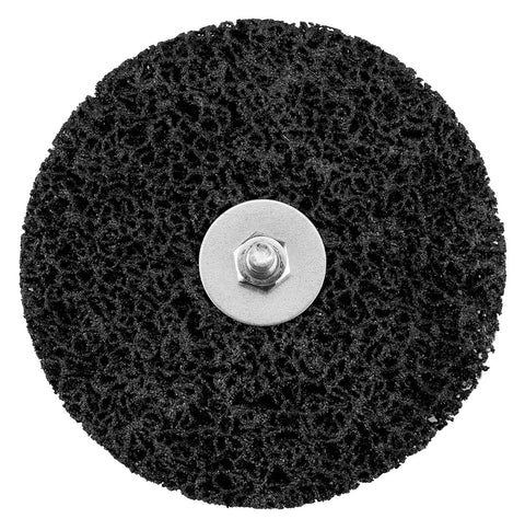 Tisztítókorong szilikon karbidos műanyag szálakkal, fémcsiszoláshoz, 125x14x6mm, csapos, fúrógépekhez