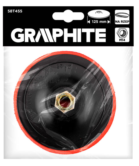 Rugalmas csiszolótányér, tépőzáras, 125mm, M14