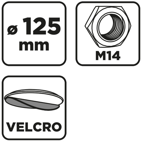 Rugalmas csiszolótányér, 125x3mm, M14