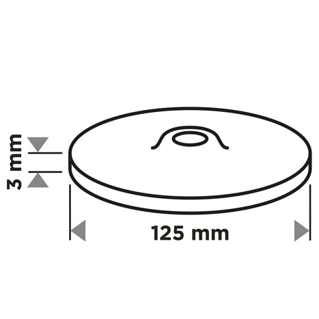 Rugalmas csiszolótányér, 125x3mm, M14