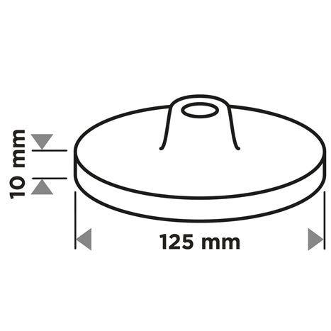 Rugalmas csiszolótányér, tépőzáras, 125x10mm, M14