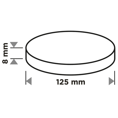 Filckorong polírozáshoz, tépőzáras, 125/8mm