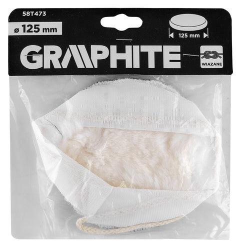 Polírpárna, bárányszőr,125mm zsinóros rögzítés