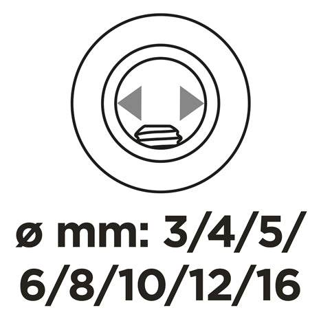 Mélységütköző készlet fúrókhoz, imbuszkulccsal, 8db