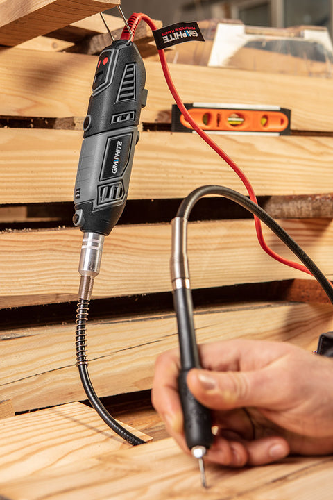 Mini fúró- és csiszológép 170W, fordulatszám kijelző, 190db kiegészítő, kofferben