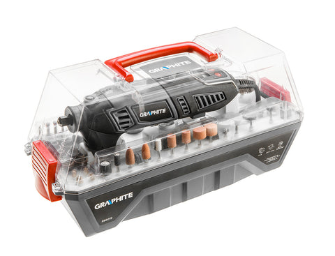 Mini fúró- és csiszológép 170W, fordulatszám kijelző, 190db kiegészítő, kofferben