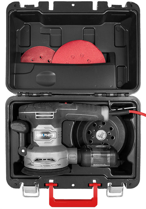 Excentercsiszoló 450W, 125/150mm, kofferben