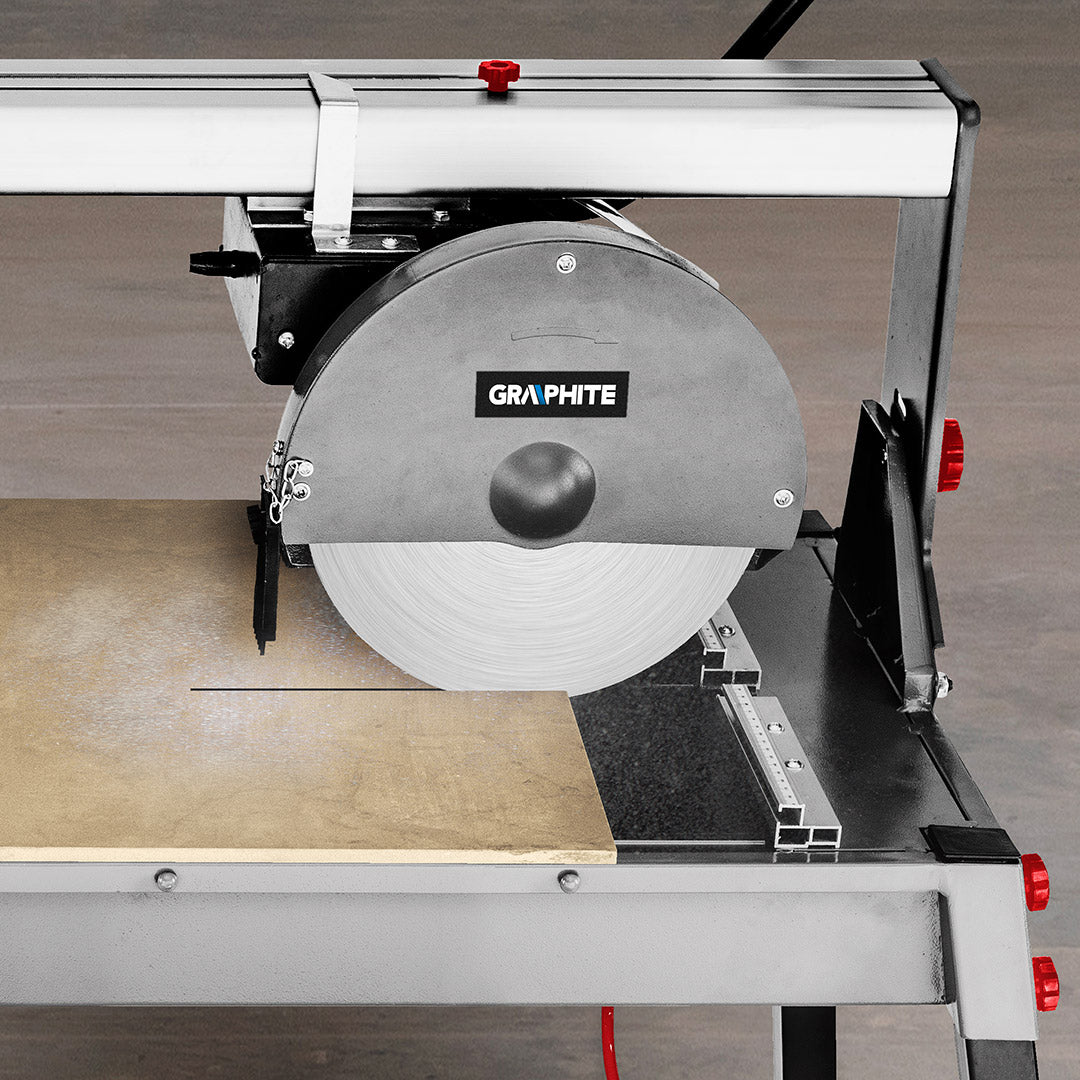 Csempevágó gép 1500W, 250x25.4mm-es tárcsa, 1200mm vágáshossz, vízhűtés
