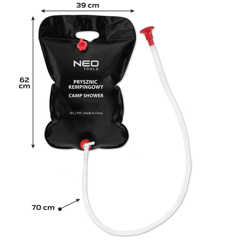NEO TOOLS 63-164 Kemping zuhanyzó, 20l-es