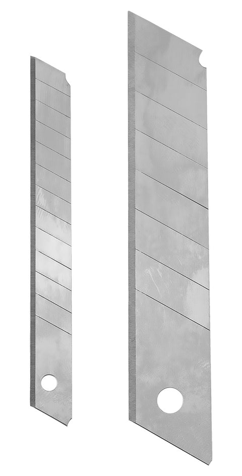Törhető pengés kés készlet, 2db 9mm-es és 1db 18mm-es kés, 10db 18mm-es és 10db 9mm-es pótpenge