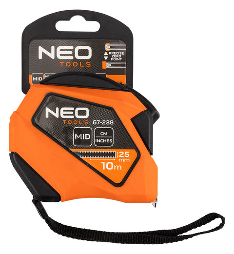 Mérőszalag 10m / 25 mm, mágneses, autostop, skála mm/inch