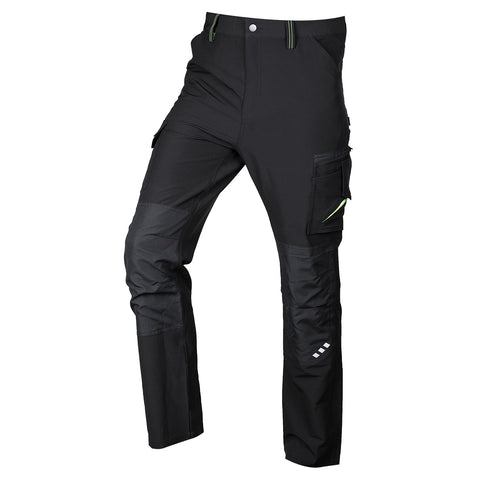 Munkásnadrág, Mix&Match, 4 irányú sztreccs, 230g/m2, fekete-Zöld, több méretben