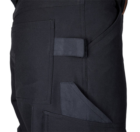 Munkásnadrág, Mix&Match, 4 irányú sztreccs, 230g/m2, fekete-narancs, több méretben