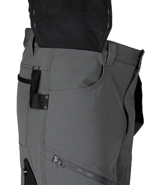 Munkásnadrág, Mix&Match, 4 irányú sztreccs, 230g/m2, külső csavarzsebekkel, cordura megerősítésekkel, szürke-fekete, több méretben